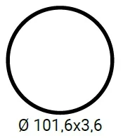 AURR100 - Kulatý adaptér ⌀101.6x3,6mm pro URAL průměru 59mm