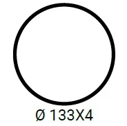 AURR133 - Kulatý adaptér ⌀133,6x3,6mm pro URAL-CM průměru 92mm