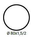 AURR80 - Kulatý adaptér ⌀80 x 1,5/2mm pro URAL průměru 59mm