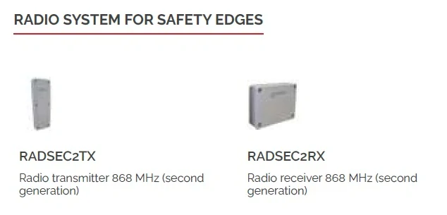 RADSEC2RX - Radiový přijímač pro bezdrátové připojení bezpečnostních lišt a jiných zařízení - 868MHz