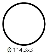 AURR115 - Kulatý adaptér ⌀114.3x3mm pro URAL-CM průměru 92mm