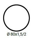 AURR80 - Kulatý adaptér ⌀80 x 1,5/2mm pro URAL průměru 59mm