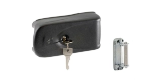66-LC721-009 - Elektrický zámek pro křídlové brány, vnitřní i vnější vložka s bezpečnostním klíčem